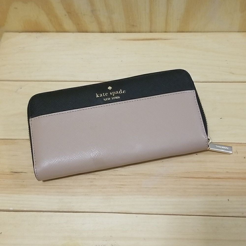 Kate Spade Madison Colorblock Saffiano Leather Large Slim Bifold Wallet